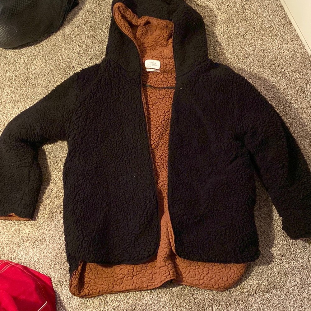 urban outfitters teddy sherpa coat